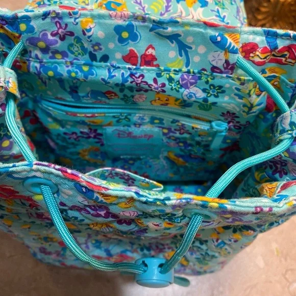 Vera Bradley Aqua Floral Backpack - Picture 5 of 6